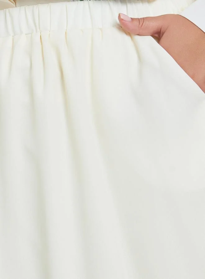 Styli Plus Size Women Floral Print Maxi Skirt